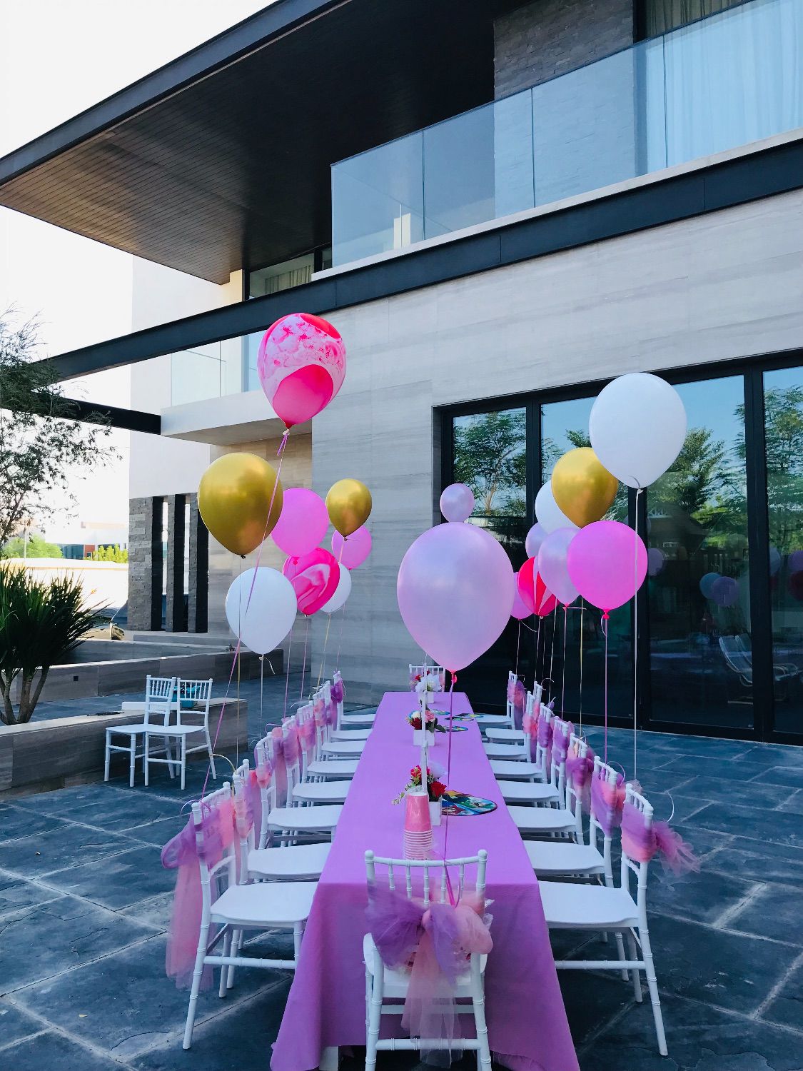 Kids pink furniture lounge rental in Dubai